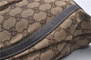 Authentic GUCCI Abbey Shoulder Cross Bag GG Canvas Leather 203257 Brown 0986G