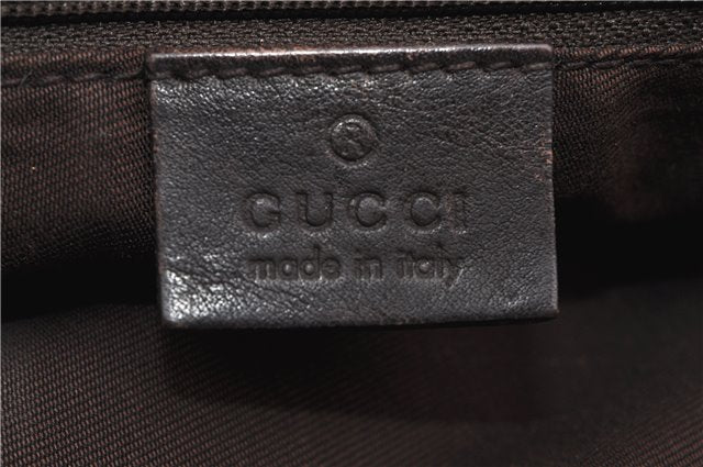 Authentic GUCCI Abbey Shoulder Cross Bag GG Canvas Leather 203257 Brown 0986G