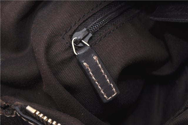 Authentic GUCCI Abbey Shoulder Cross Bag GG Canvas Leather 203257 Brown 0986G