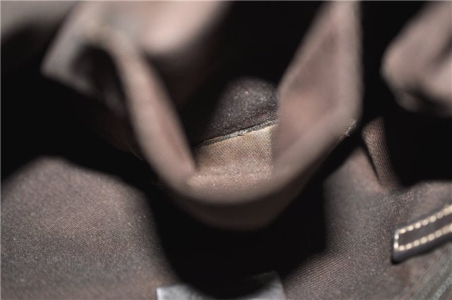 Authentic GUCCI Abbey Shoulder Cross Bag GG Canvas Leather 203257 Brown 0986G