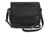 Authentic Burberrys Vintage Leather Shoulder Cross Body Bag Purse Black 0986I