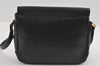 Authentic Burberrys Vintage Leather Shoulder Cross Body Bag Purse Black 0986I