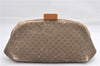 Authentic GUCCI Micro GG PVC Leather Clutch Hand Bag Purse Brown Junk 0987G