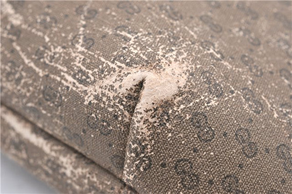 Authentic GUCCI Micro GG PVC Leather Clutch Hand Bag Purse Brown Junk 0987G