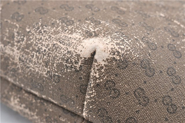 Authentic GUCCI Micro GG PVC Leather Clutch Hand Bag Purse Brown Junk 0987G