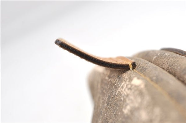 Authentic GUCCI Micro GG PVC Leather Clutch Hand Bag Purse Brown Junk 0987G