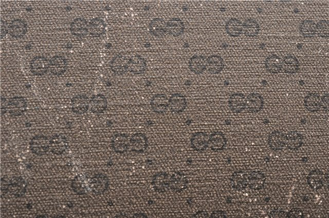 Authentic GUCCI Micro GG PVC Leather Clutch Hand Bag Purse Brown Junk 0987G