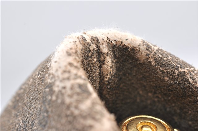 Authentic GUCCI Micro GG PVC Leather Clutch Hand Bag Purse Brown Junk 0987G