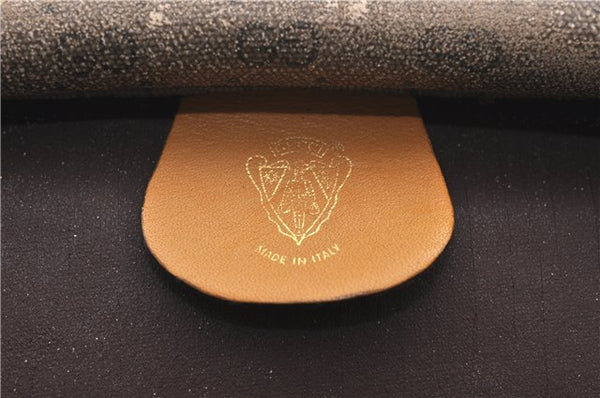 Authentic GUCCI Micro GG PVC Leather Clutch Hand Bag Purse Brown Junk 0987G