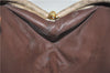 Authentic GUCCI Micro GG PVC Leather Clutch Hand Bag Purse Brown Junk 0987G
