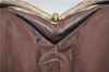 Authentic GUCCI Micro GG PVC Leather Clutch Hand Bag Purse Brown Junk 0987G