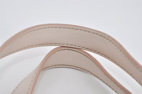 Authentic FENDI Zucchino Flower Shoulder Tote Bag Canvas Leather Pink 0987I
