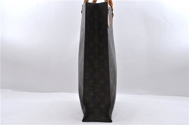 Authentic Louis Vuitton Monogram Sac Plat Hand Bag M51140 LV 0988D