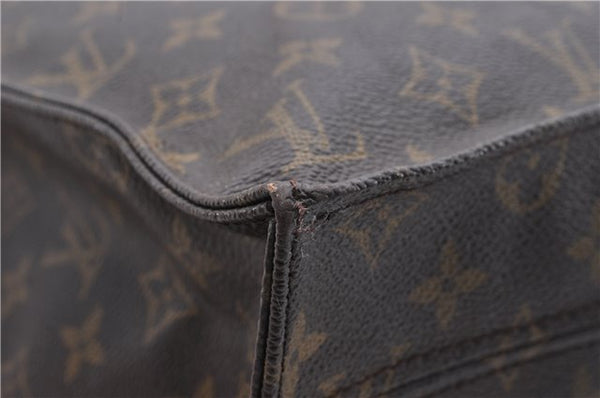 Authentic Louis Vuitton Monogram Sac Plat Hand Bag M51140 LV 0988D