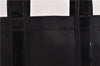 Authentic TORY BURCH ELLA Shoulder Tote Bag Nylon Enamel Black 0989G