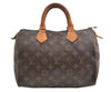 Authentic Louis Vuitton Monogram Speedy 25 Boston Hand Bag M41528 LV 0990G