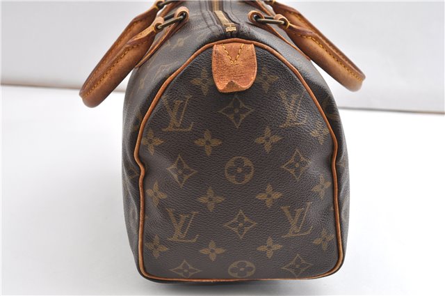 Authentic Louis Vuitton Monogram Speedy 25 Boston Hand Bag M41528 LV 0990G