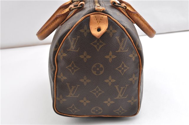 Authentic Louis Vuitton Monogram Speedy 25 Boston Hand Bag M41528 LV 0990G