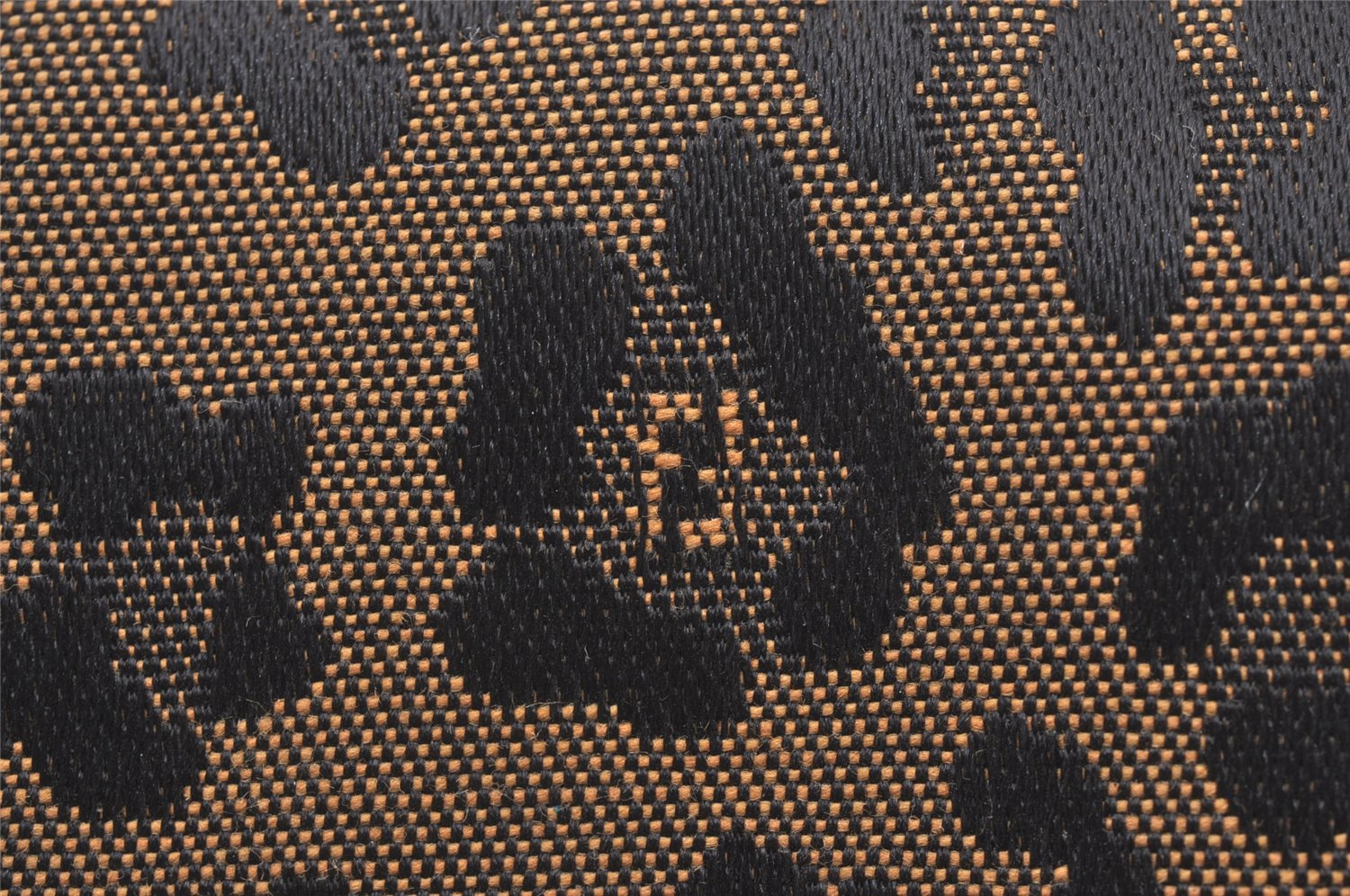 Authentic FENDI Leopard Accessory Pouch Purse Canvas Leather Brown Red 0990I