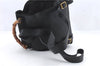 Authentic GUCCI Bamboo Shoulder Backpack Suede Leather Black 0992D