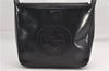 Authentic GUCCI Vintage Shoulder Bag Purse Leather Black 0992G