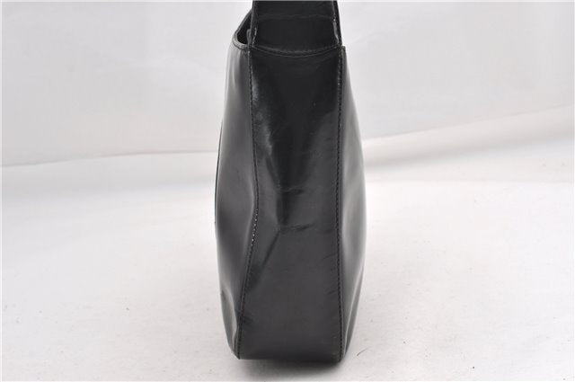 Authentic GUCCI Vintage Shoulder Bag Purse Leather Black 0992G