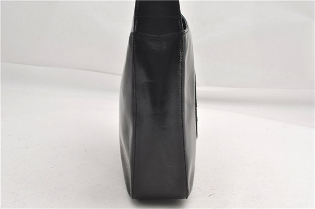 Authentic GUCCI Vintage Shoulder Bag Purse Leather Black 0992G