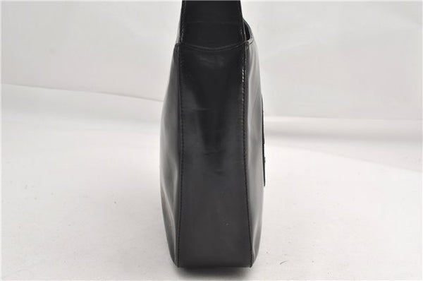 Authentic GUCCI Vintage Shoulder Bag Purse Leather Black 0992G