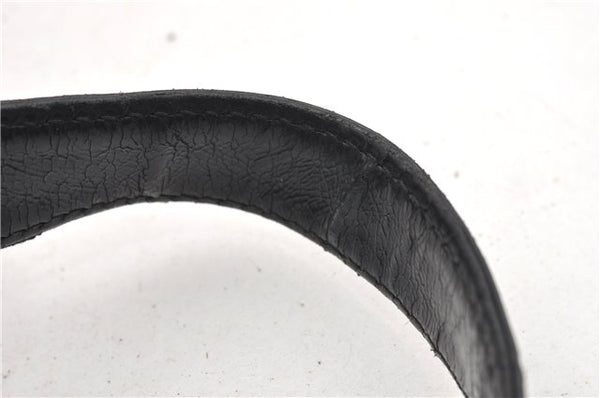 Authentic GUCCI Vintage Shoulder Bag Purse Leather Black 0992G