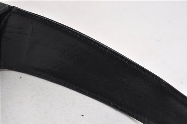 Authentic GUCCI Vintage Shoulder Bag Purse Leather Black 0992G