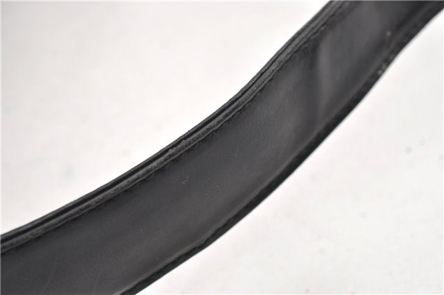 Authentic GUCCI Vintage Shoulder Bag Purse Leather Black 0992G