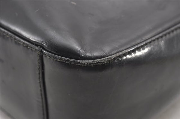 Authentic GUCCI Vintage Shoulder Bag Purse Leather Black 0992G