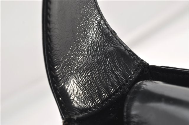 Authentic GUCCI Vintage Shoulder Bag Purse Leather Black 0992G