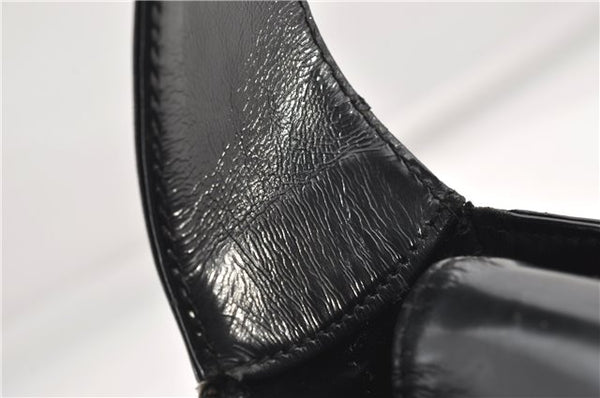 Authentic GUCCI Vintage Shoulder Bag Purse Leather Black 0992G