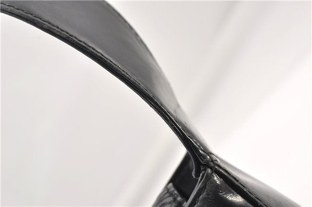 Authentic GUCCI Vintage Shoulder Bag Purse Leather Black 0992G