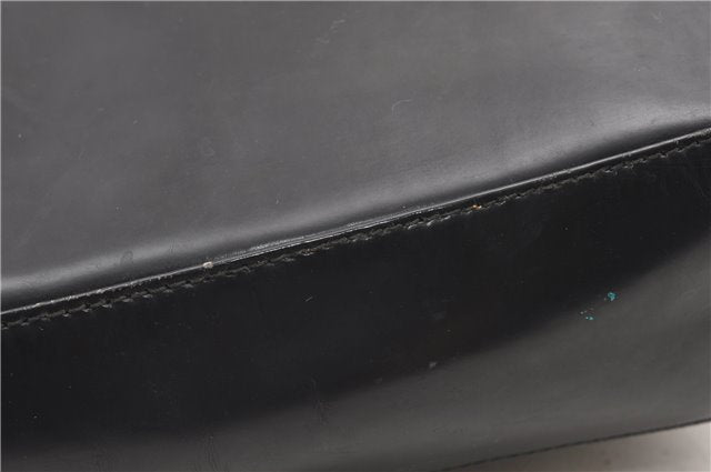 Authentic GUCCI Vintage Shoulder Bag Purse Leather Black 0992G