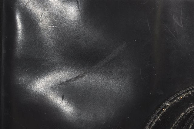 Authentic GUCCI Vintage Shoulder Bag Purse Leather Black 0992G