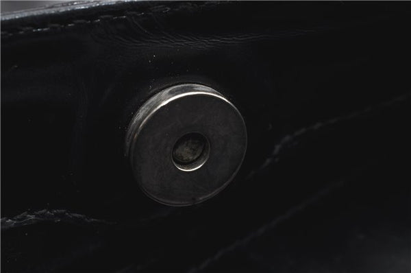 Authentic GUCCI Vintage Shoulder Bag Purse Leather Black 0992G