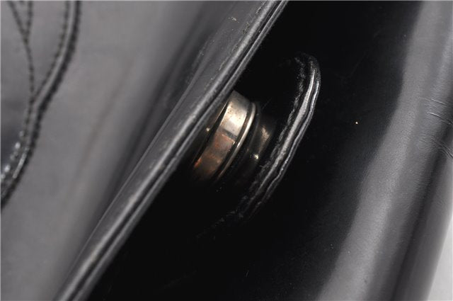 Authentic GUCCI Vintage Shoulder Bag Purse Leather Black 0992G