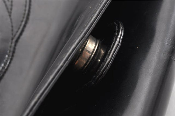 Authentic GUCCI Vintage Shoulder Bag Purse Leather Black 0992G