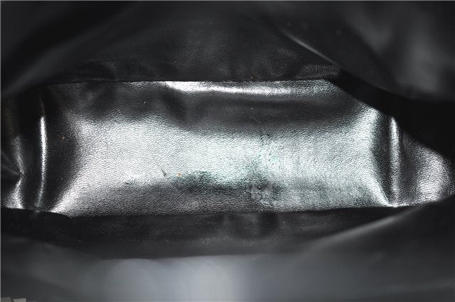 Authentic GUCCI Vintage Shoulder Bag Purse Leather Black 0992G