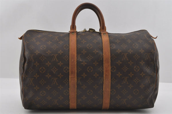 Authentic Louis Vuitton Monogram Keepall 45 Travel Boston Bag M41428 LV 0992I