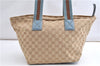 Authentic GUCCI Sherry Line Hand Tote Bag GG Canvas Leather 131230 Beige 0993G