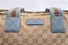 Authentic GUCCI Sherry Line Hand Tote Bag GG Canvas Leather 131230 Beige 0993G