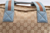 Authentic GUCCI Sherry Line Hand Tote Bag GG Canvas Leather 131230 Beige 0993G
