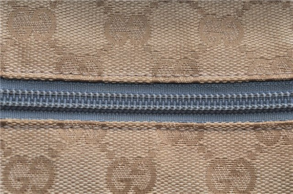 Authentic GUCCI Sherry Line Hand Tote Bag GG Canvas Leather 131230 Beige 0993G