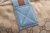 Authentic GUCCI Sherry Line Hand Tote Bag GG Canvas Leather 131230 Beige 0993G