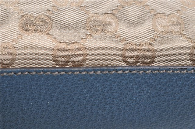 Authentic GUCCI Sherry Line Hand Tote Bag GG Canvas Leather 131230 Beige 0993G
