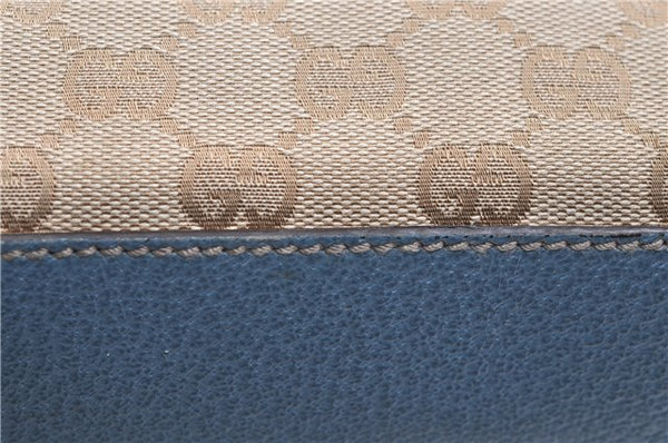 Authentic GUCCI Sherry Line Hand Tote Bag GG Canvas Leather 131230 Beige 0993G