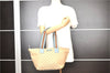 Authentic GUCCI Sherry Line Hand Tote Bag GG Canvas Leather 131230 Beige 0993G